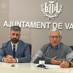 Pere Fuset y Joan Ribó, hoy durante la rueda de prensa en la que el concejal ha presentado su dimisión