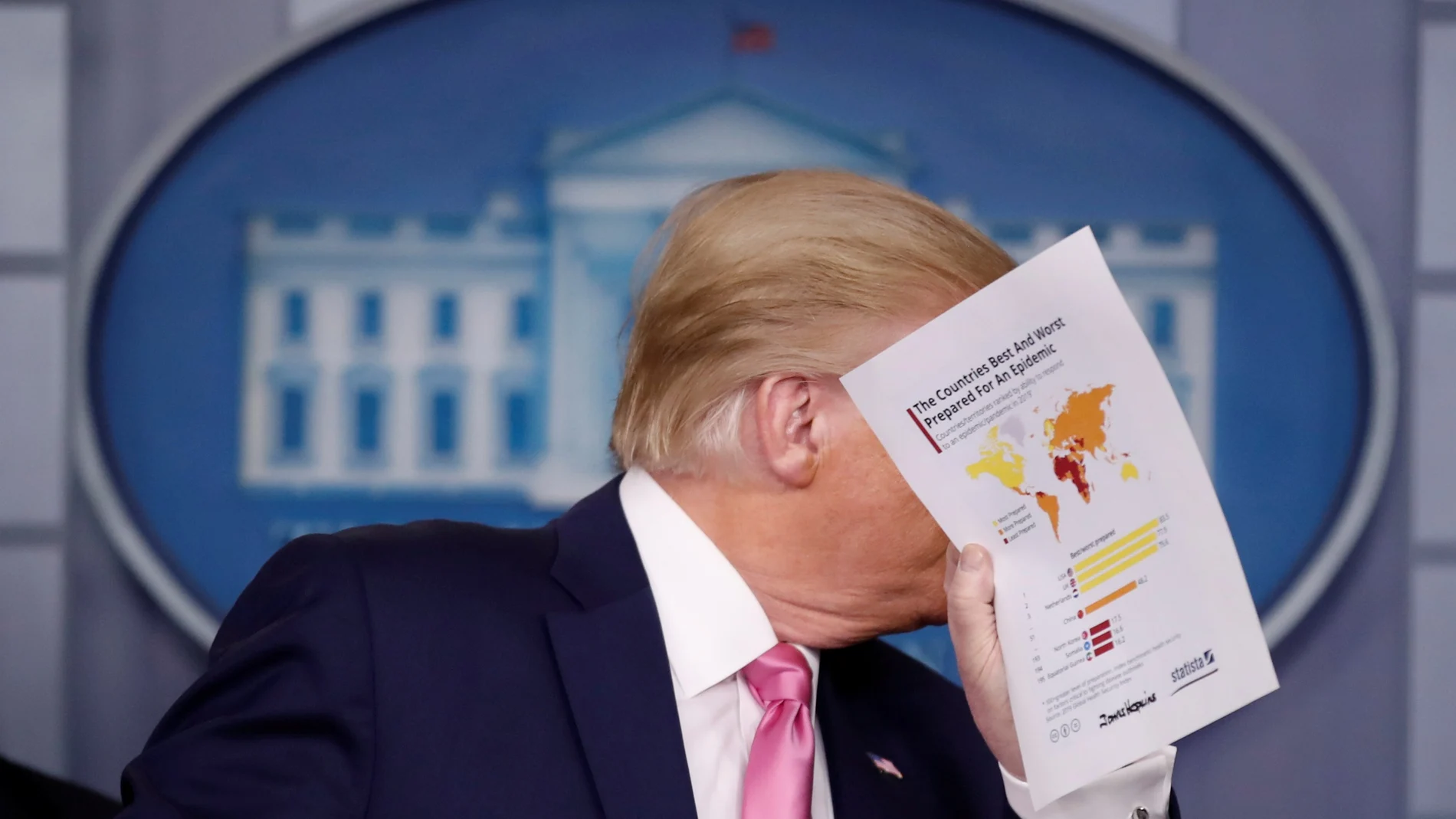 Donald Trump en una conferencia de prensa en la Casa Blanca. REUTERS/Carlos Barria TPX IMAGES OF THE DAY