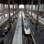 Trenes de Alta Velocidad en la estación madrileña de Atocha