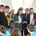 La Reina Letizia (centro) a su llegada al acto de proclamación del ganador del 'Premio Fundación Princesa de Girona 2020' en la categoría de 'Social', junto al vicepresidente segundo, Pablo Iglesias (2d)en el Centro Sociocultural Ágora / A Coruña / Galicia (España), a 28 de febrero de 2020.A CORUÑAPROCLAMACIÓN DEL PREMIO  SOCIAL FUNDACIÓN PRINCESA DE GIRONA;PRESIDIDO POR S.M. LA REINA DOÑA LETICIA ORTIZ28/02/2020FOTO: M. DYLAN / EUROPA PRESSM. Dylan / Europa Press28/02/2020