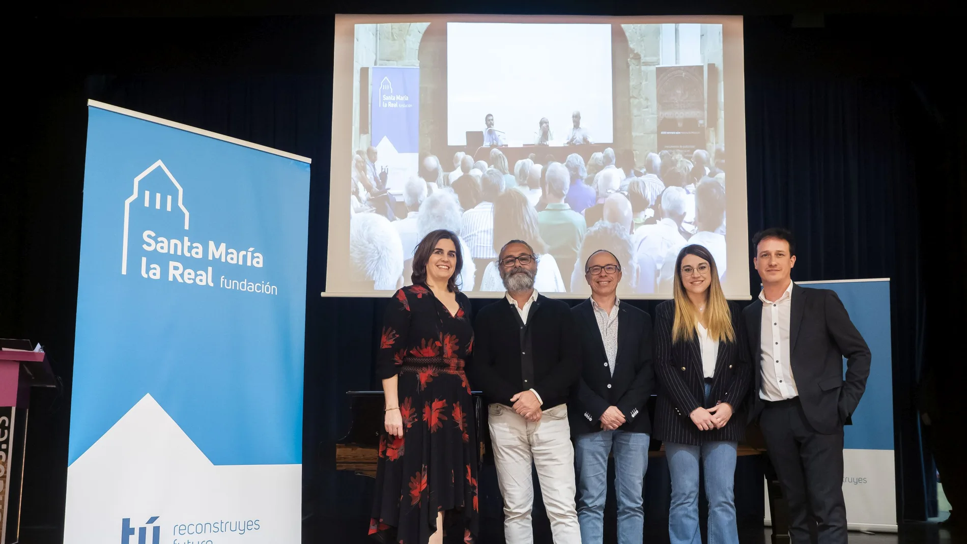 Presentación del catálogo de actividades culturales 2020 de la Fundación Santa María la Real, a cargo, entre otros, de Juan Carlos Prieto y Victor Älvarez, de la Fundación.