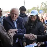 El senador Bernie Sanders en uno de los últimos actos de campaña en Carolina del Sur, donde hoy se celebran primarias