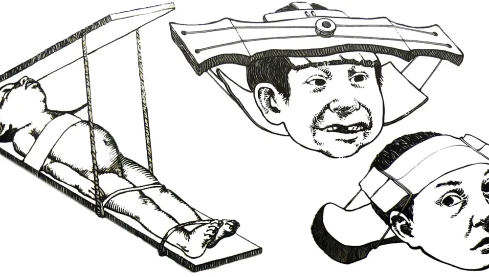 Diferentes métodos utilizados por la cultura maya para el alargamiento o aplanamiento del cráneo.