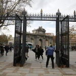 Parque del Retiro. Imagen de archivo del Apunto de ser cerrado el parque del retiro por inclemencias meteorológicas.