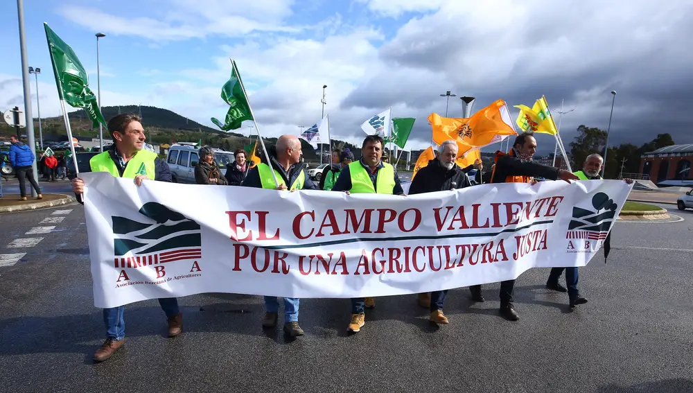 Manifestación del sector agrario convocada por Asaja, UGAL-UPA, Ucale-Coag y UCCL en Ponferrada