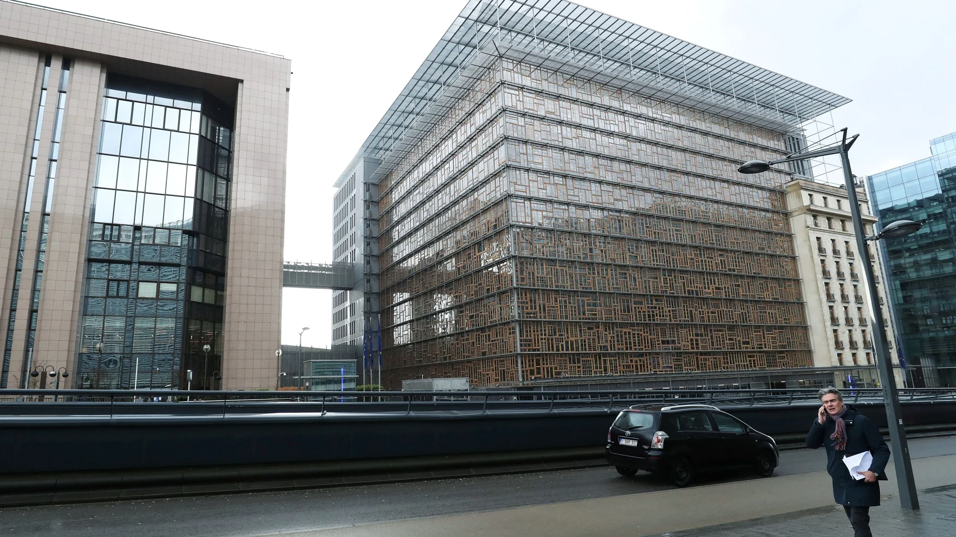 General view of European Council headquarters in Brussels
