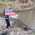 Imagen del supuesto cadáver publicada por Paola Fiege, en su perfil de Twitter/@PAOLA_FIEGE