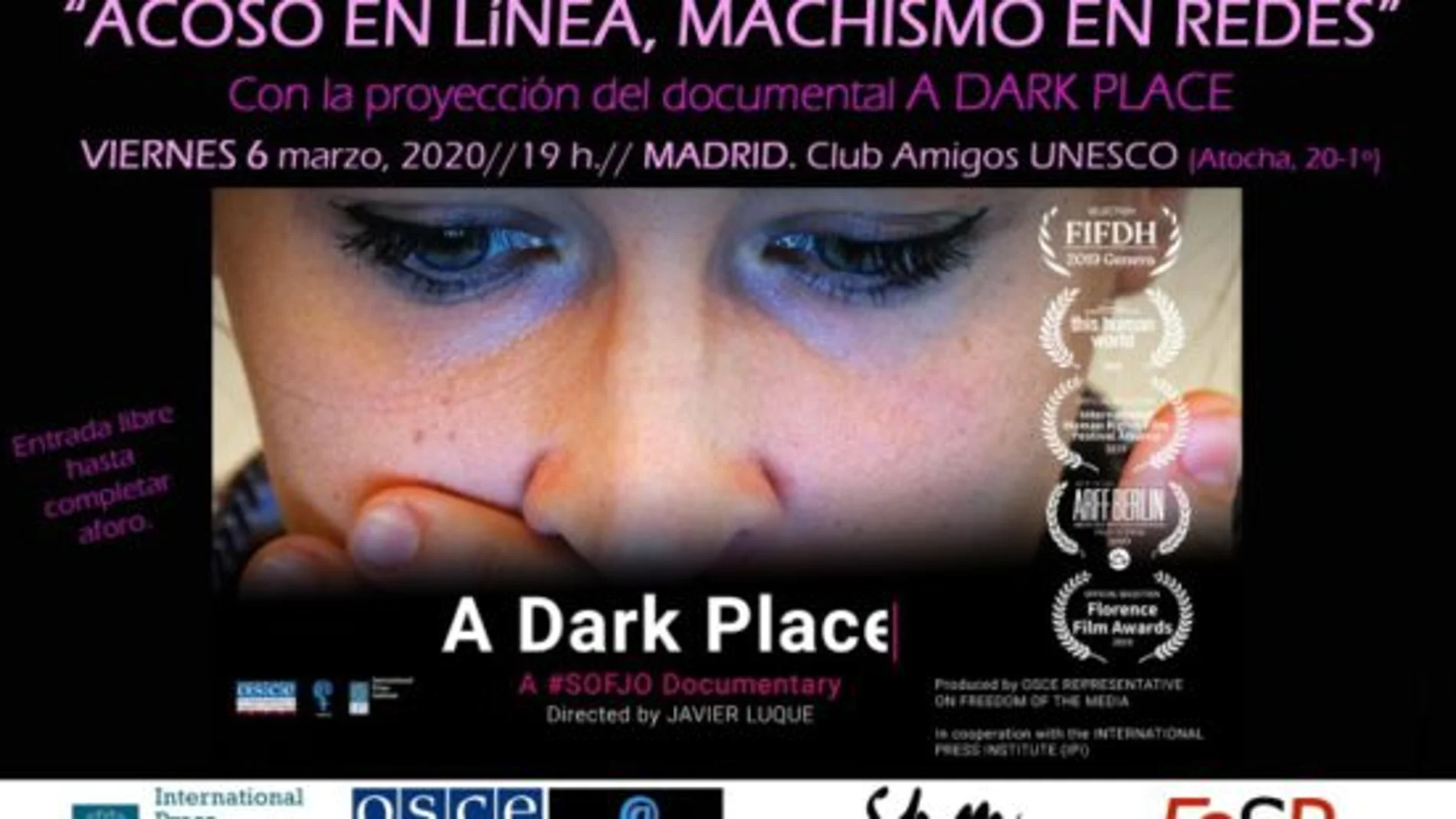 Cartel del documental "A dark place"