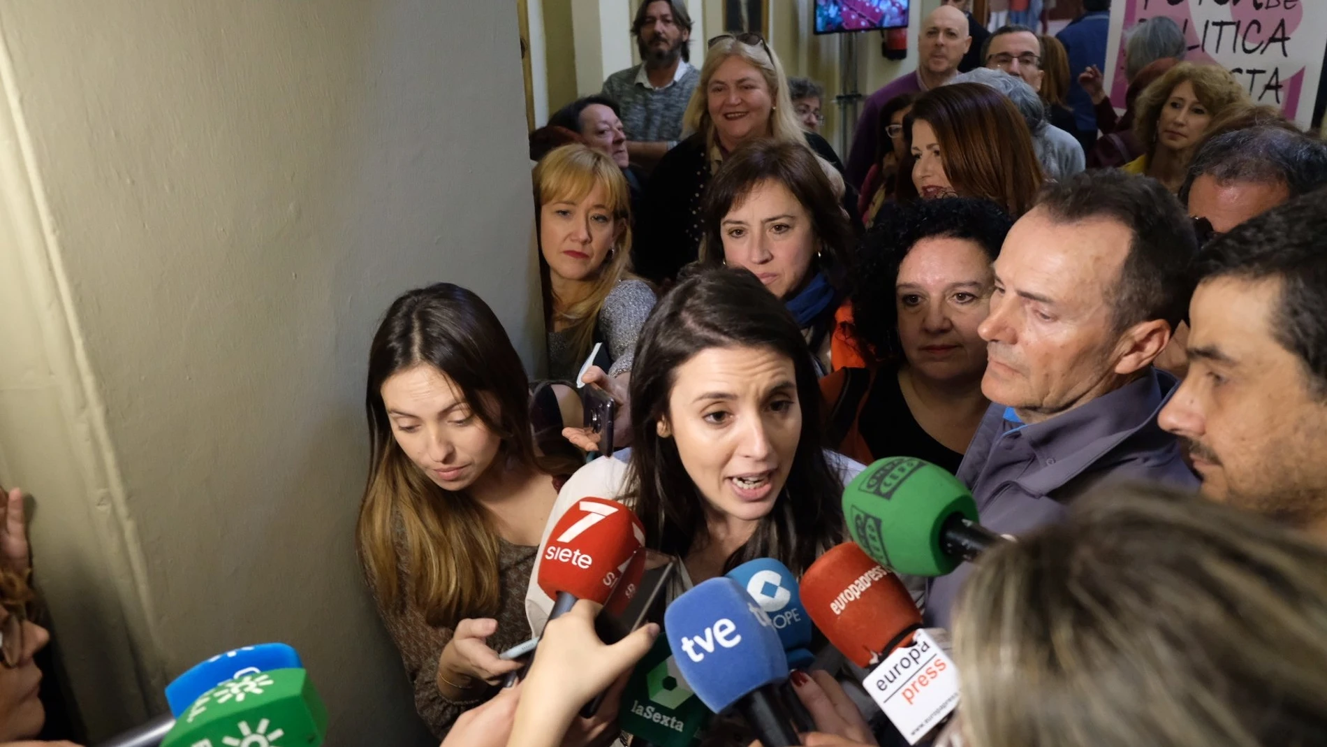 La ministra Irene Montero, ayer en Sevilla