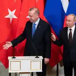 Vladimir Putin y Recep Tayyip Erdogan en 2020
