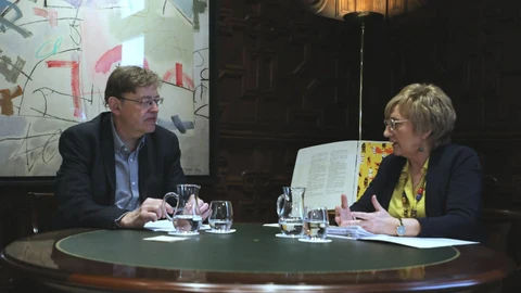 El presidente de la Generalitat valenciana, Ximo Puig, y la consellera de Sanidad, Ana Barceló