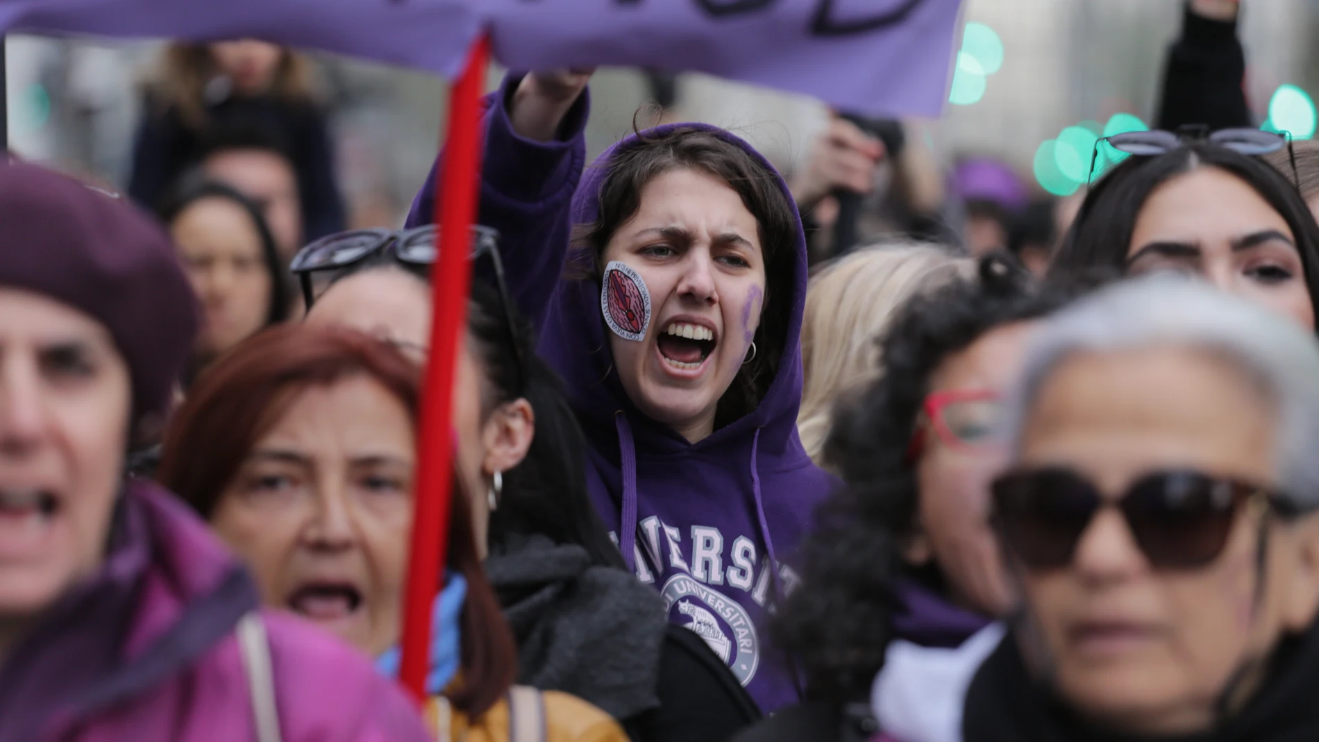 Manifestación del 8 de Marzo, día de la mujer, en Madrid