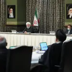 El presidente Hasan Rohani habla a su gabinete