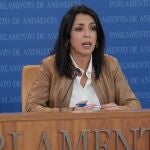 La presidenta del Parlamento de Andalucía, Marta Bosquet, en una comparecencia anterior