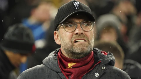 Klopp se lamenta durante el partido de Champions contra el Atlético