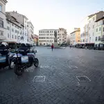 Las calles de Roma amanecen estos días vacías