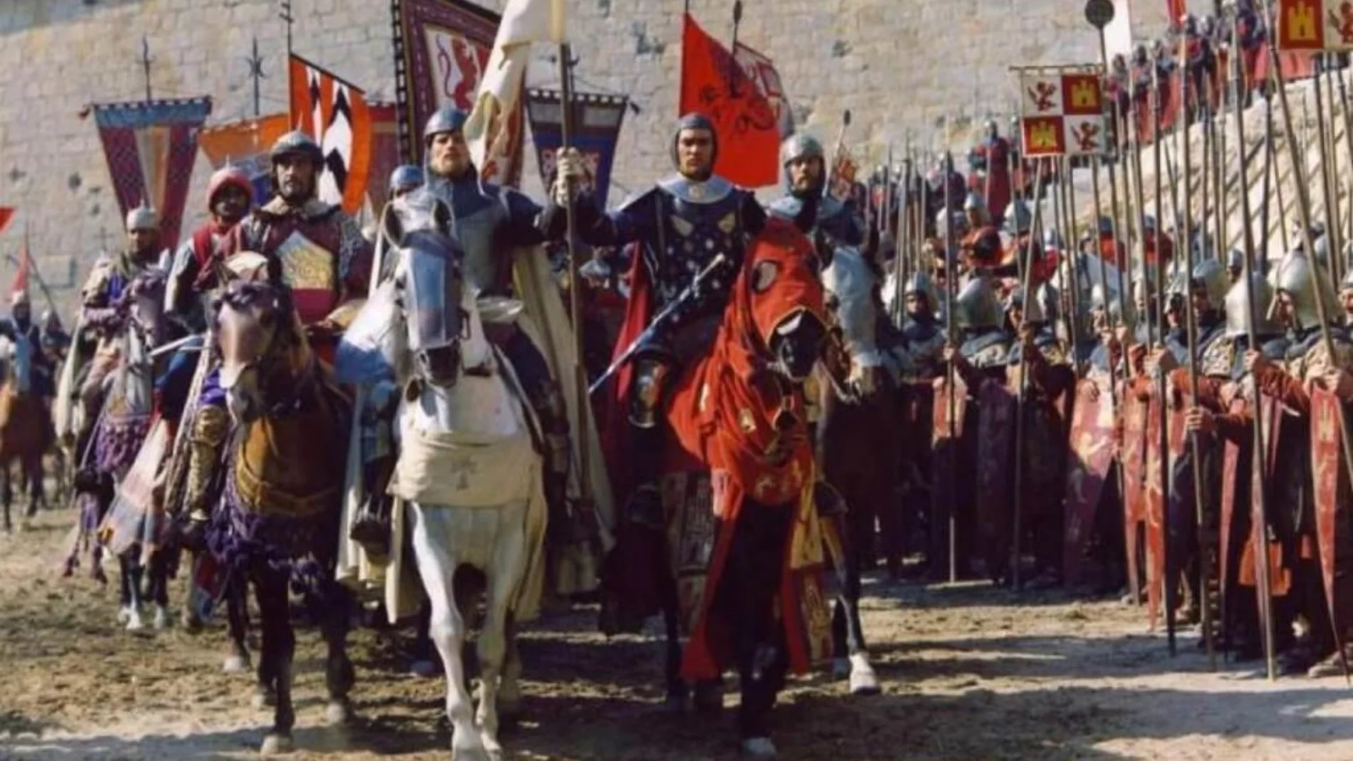 Charlton Heston en El Cid antes de acometer su última batalla