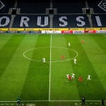 Estadio vacío en el Borussia Moenchengladchac-Colonia del fin de semana pasado
