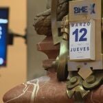 La bolsa de Madrid este jueves 12 de marzo de 2020.