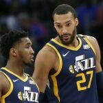Donovan Mitchell y Rudy Gobert, compañeros en los Jazz