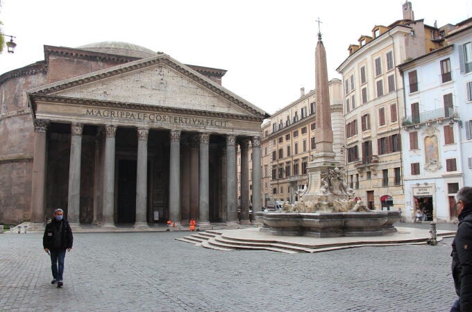 El Pantheon en Roma.Hoy a las 12.00 hrs.2do. día de bloqueo total