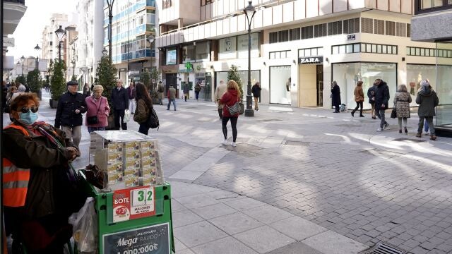 Vendedora de la ONCE en Valladolid
