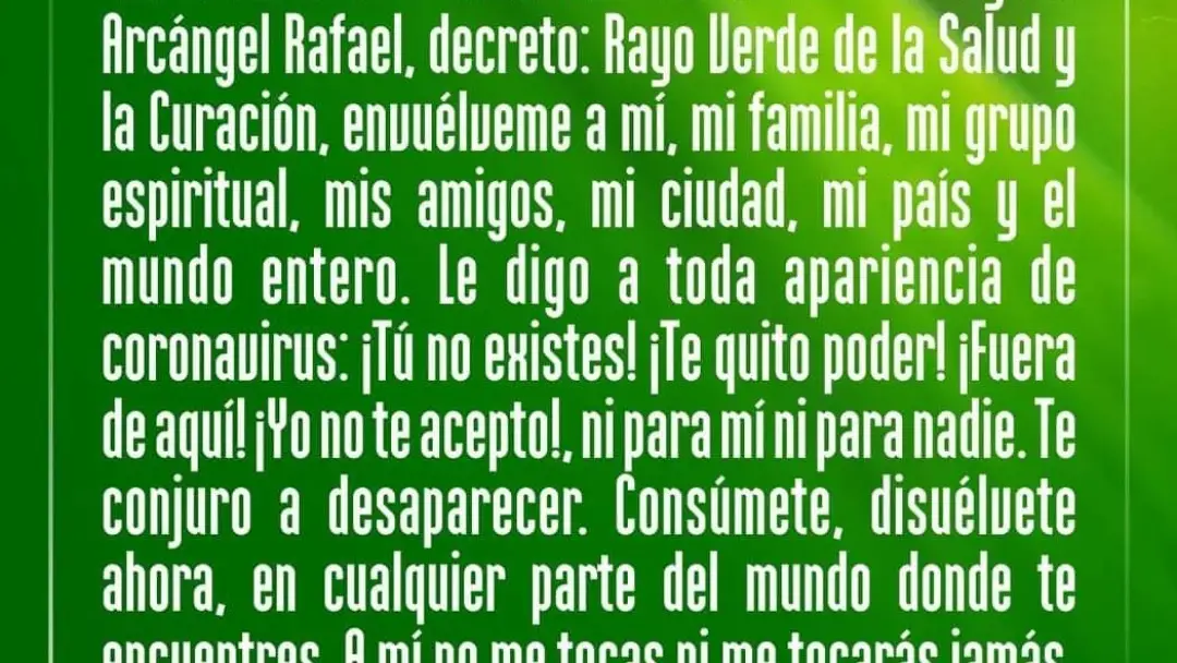 Este &quot;decreto&quot; contra el coronavirus, que circula por Whatsapp, puede entenderse como un conjuro de toda la vida