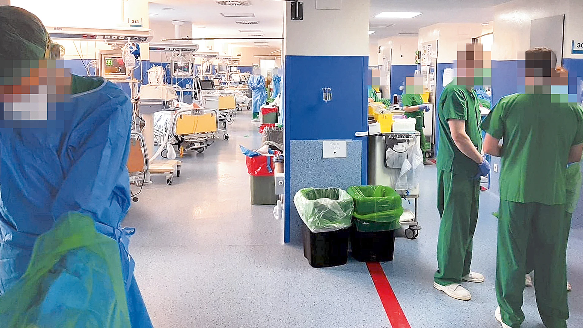 Unidad de Cuidados Intensivos de un hospital de Madrid