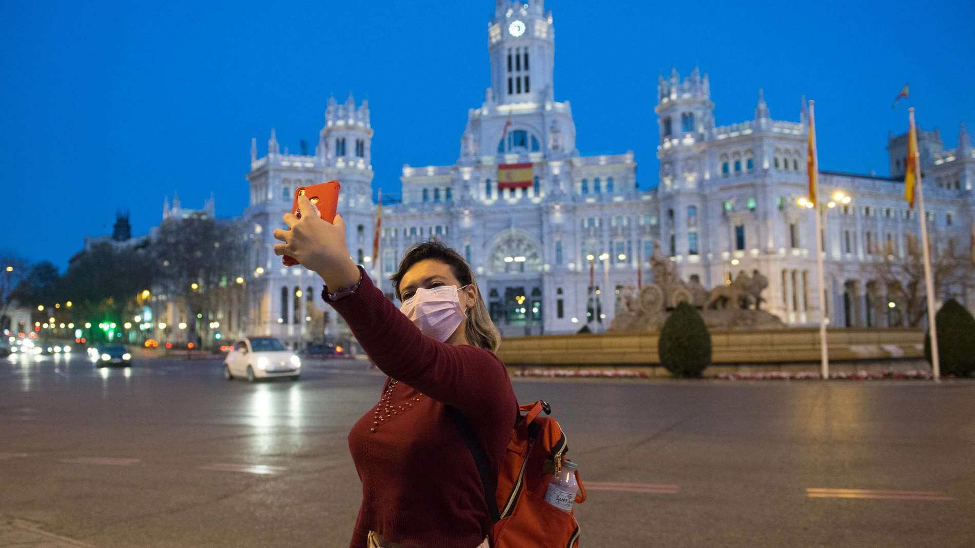 Madrid vacío tras el anuncio del Estado de Alarma