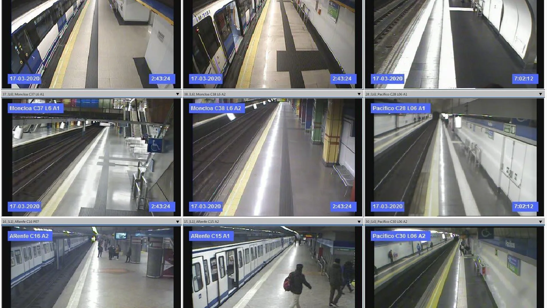 Aspecto que presentaba a primera hora de la mañana de hoy el Metro / Foto: Comunidad de Madrid