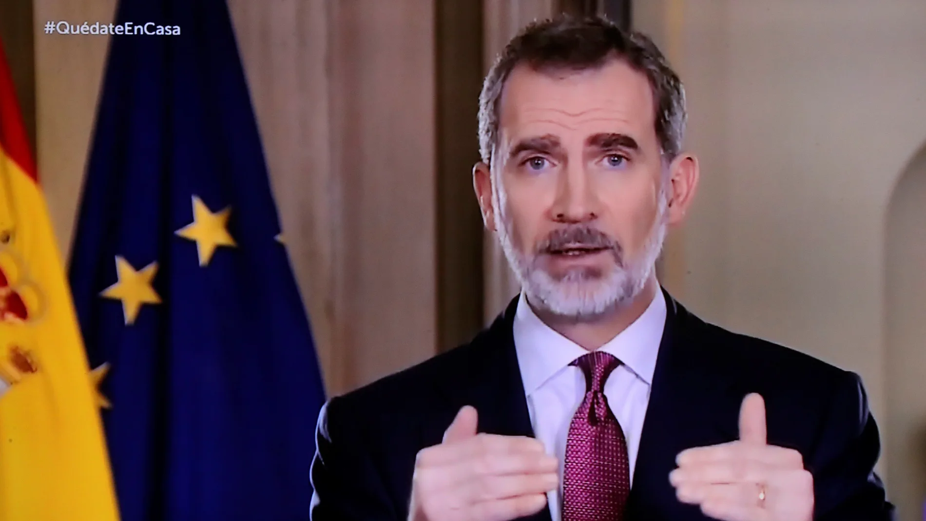 Mensa del rey Felipe a los españoles por la crisis del coronavirus
