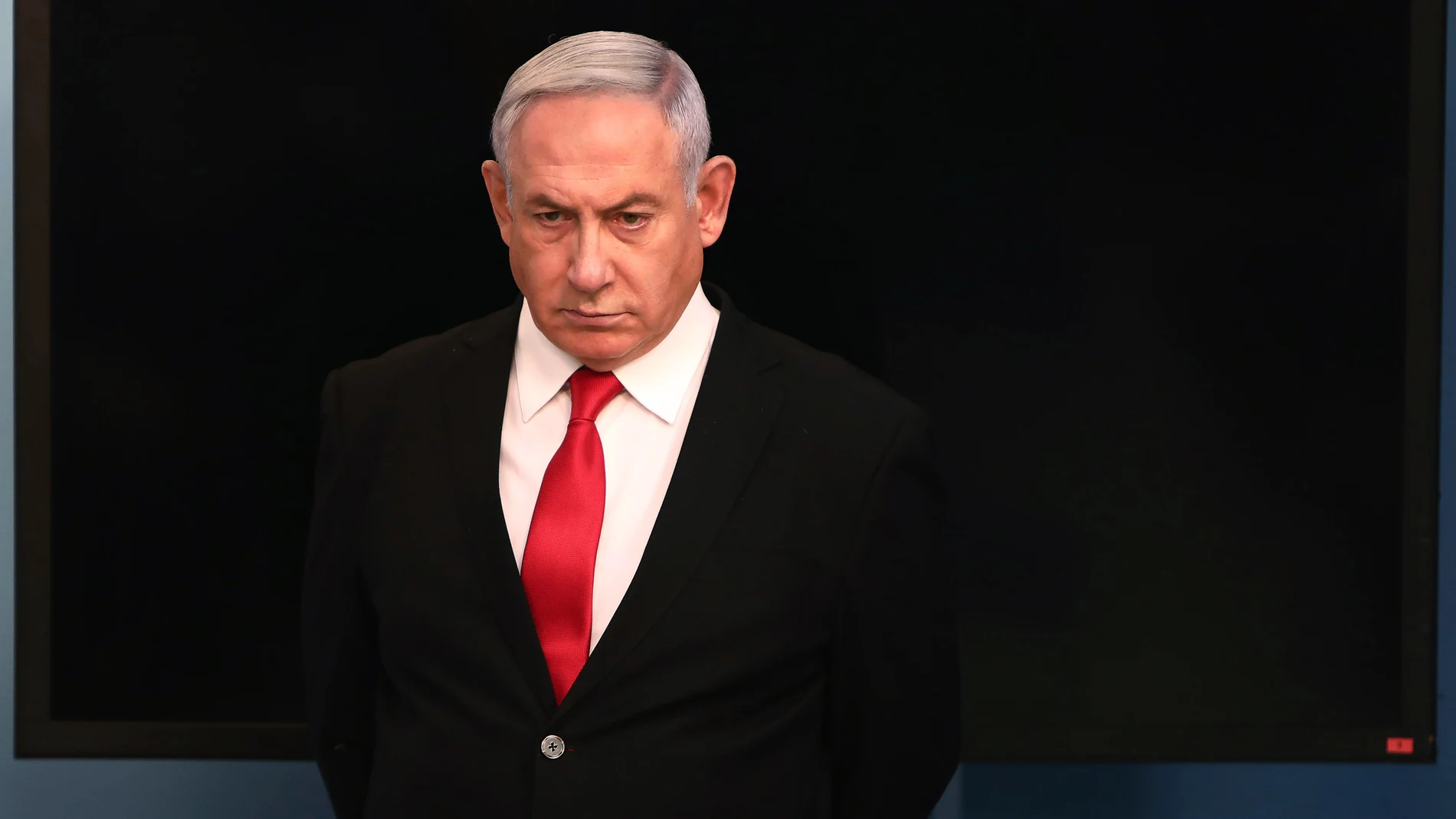 El primer ministro en funciones, Benjamin Netanyahu