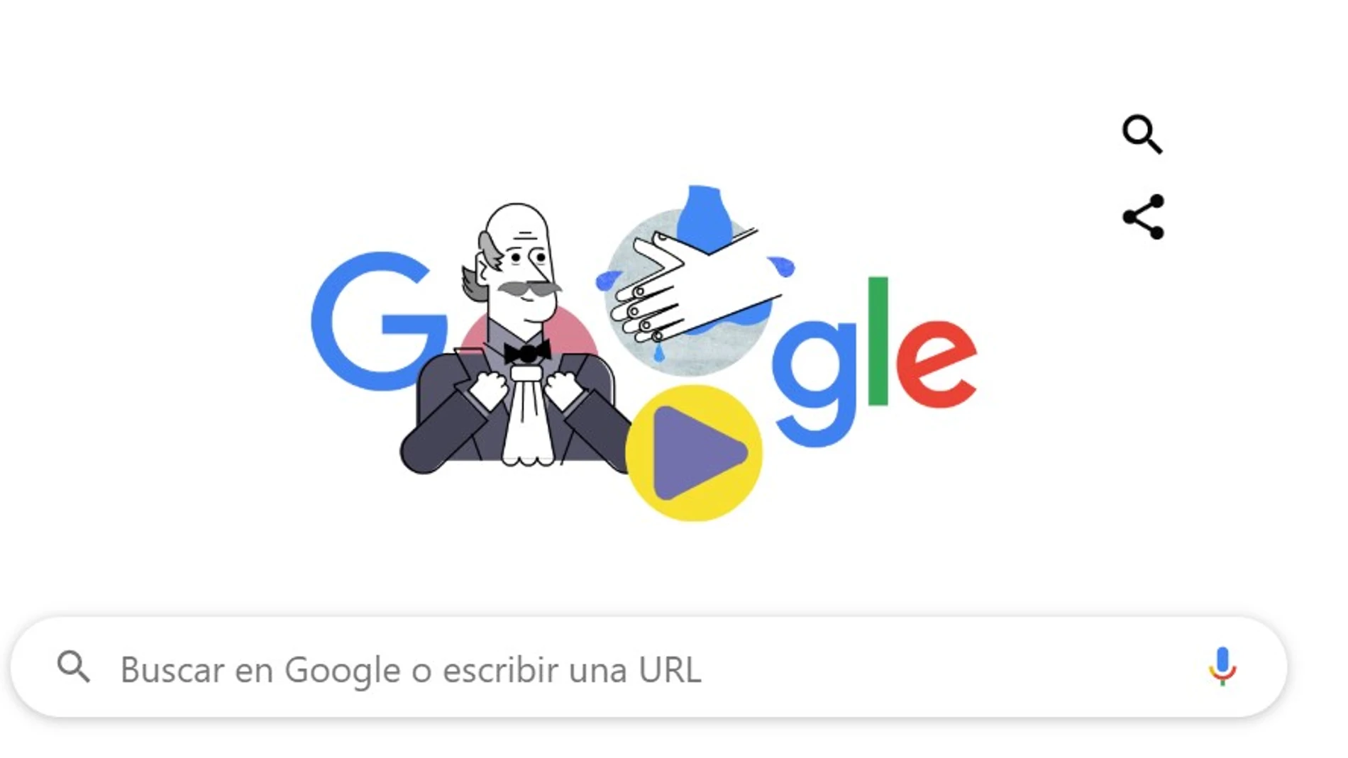 Google le dedica un doodle a Ignaz Semmelweis