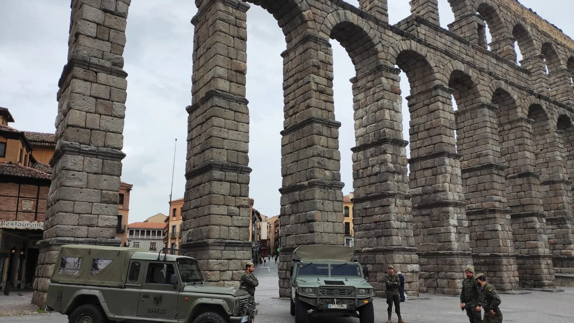 Coronavirus.- El Ejército de Tierra despliega una treintena de efectivos en la ciudad de Segovia