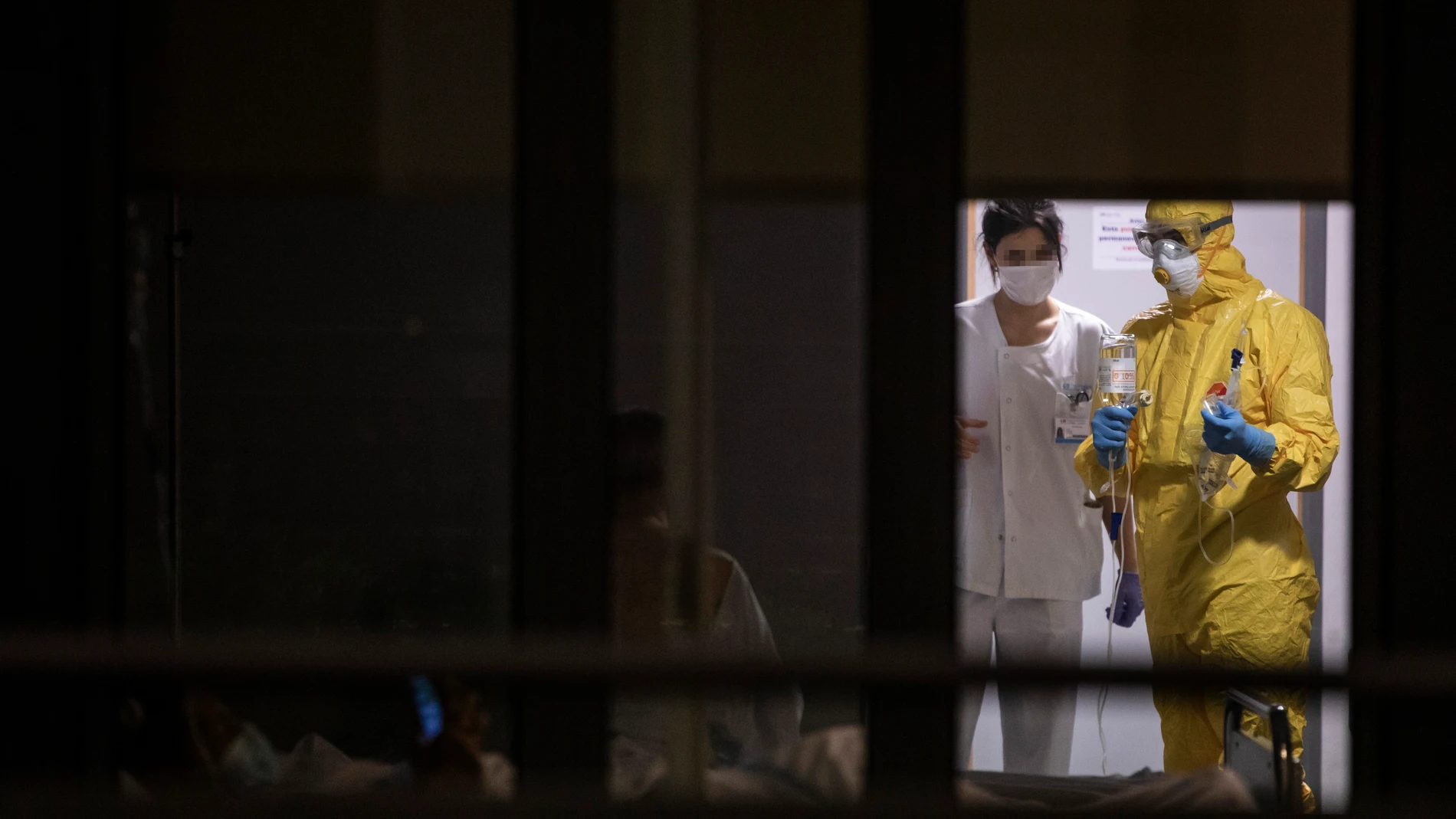 Una imagen tomada en el Hospital de la Paz, de Madrid, uno de los centros sanitarios más saturados de España