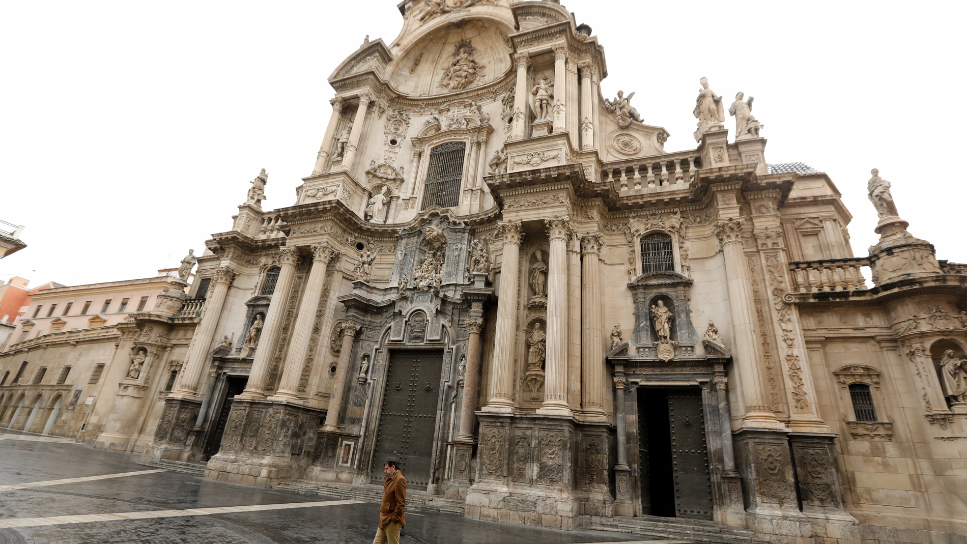 Las calles de Murcia, vacías durante el estado de alarma