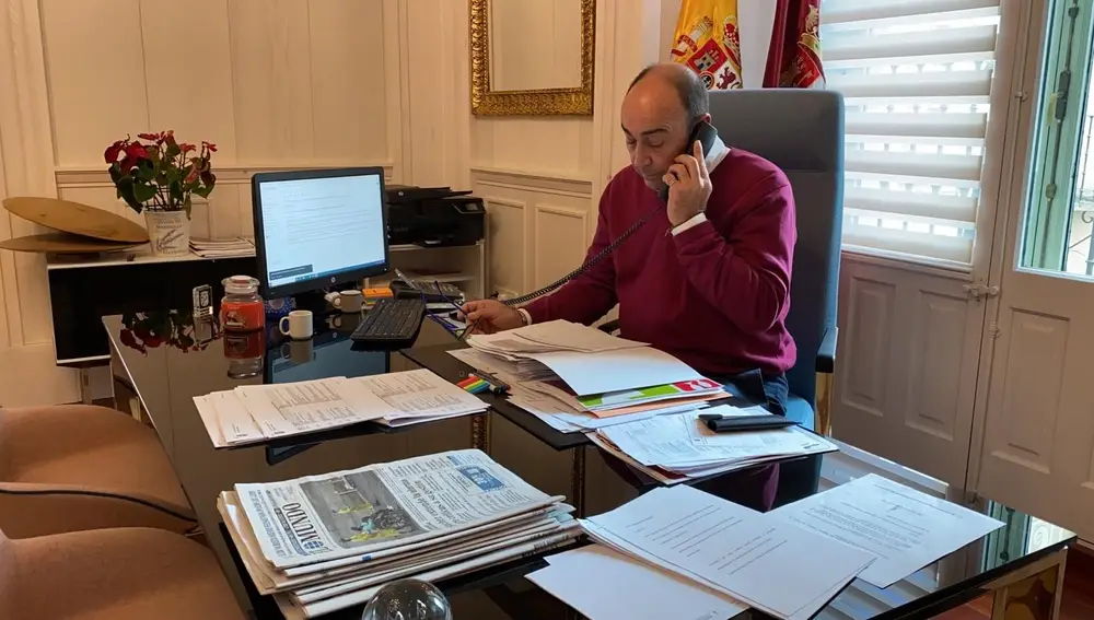 El presidente de la Diputación de Segovia, Miguel Ángel de Vicente.DIPUT. SEGOVIA.23/03/2020
