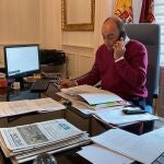 El presidente de la Diputación de Segovia, Miguel Ángel de Vicente.DIPUT. SEGOVIA.23/03/2020