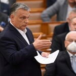 El primer ministro húngaro, Viktor Orban, en una sesión del Parlamento ayer