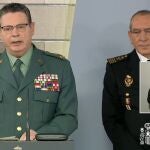 El director operativo adjunto de la Guardia Civil, Laurentino Ceña, junto al el director operativo adjunto de la Policía Nacional, José Ángel González