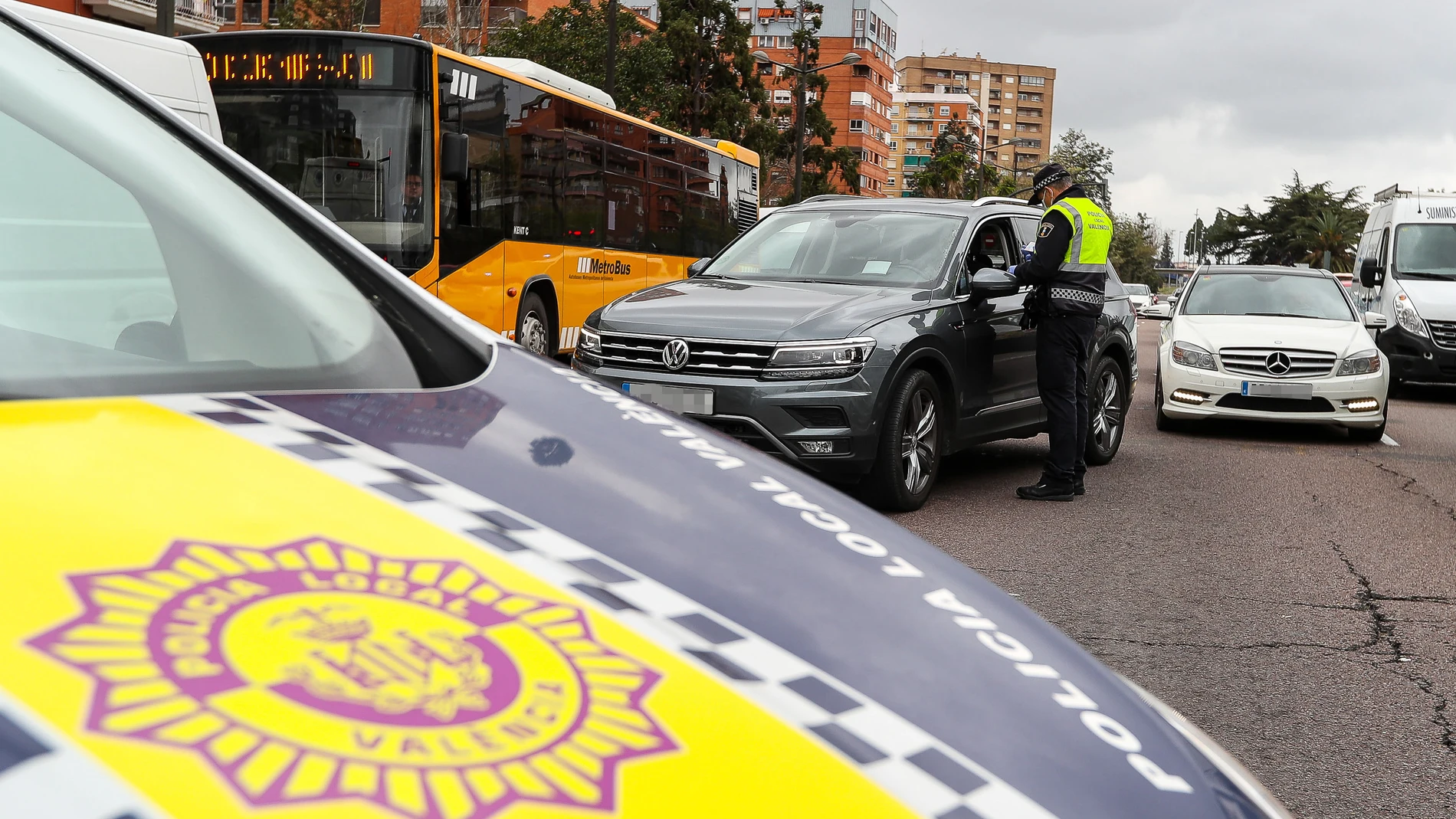 Controles policiales de entrada y salida de Valencia