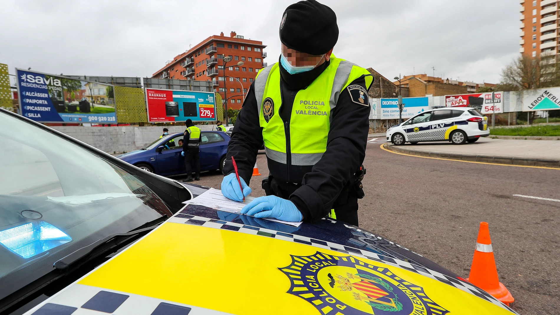 Controles policiales de entrada y salida de Valencia