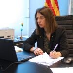La consellera de presidencia y portavoz del Govern, Meritxell Budó, durante la reunión telemática del Consell Executiu hace una semana.GENERALITAT DE CATALUNYA (Foto de ARCHIVO)25/03/2019