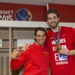 Nadal y Pau Gasol, después de la final del Eurobasket 2015
