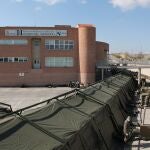 Hospital de Campaña levantado por los ingenieros del Ejército de Tierra en Segovia