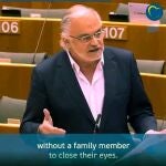 Gonzalez Pons durante su discurso en el Parlamento Europeo