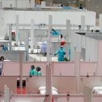 Imagen de camas habilitadas en el hospital provisional para pacientes de coronavirus en Ifema.D.SINOVA / COMUNIDAD DE MADRID28/03/2020