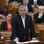 El primer ministro húngaro, Viktor Orban, en una sesión del Parlamento en Budapest