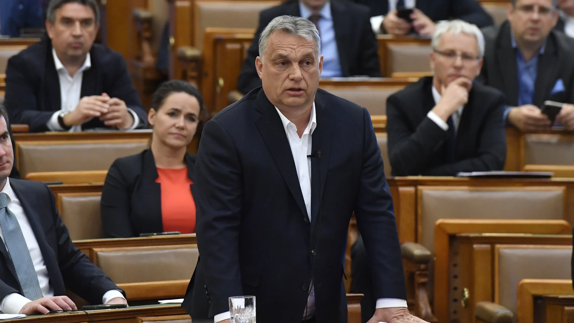 El primer ministro húngaro, Viktor Orban, en una sesión del Parlamento en Budapest