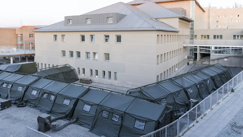 Hospital auxiliar de campaña en Segovia paralizado por falta de medios y personal